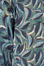 Green Full Sleeve Jahota Print Modal Silk Mens Shirt 10074376