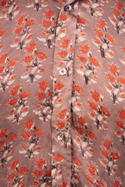  Brown Full Sleeve Jahota Print Modal Silk Mens Shirt 10074377