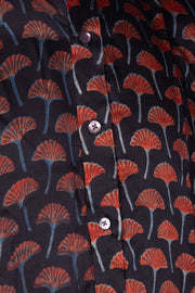 Black Full Sleeve Jahota Print Modal Silk Mens Shirt 10074384