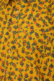 Yellow Half Sleeve Ajrakh Printed Cotton Mens Shirt 10072992