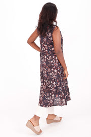 Brown Jahota Hand Block Cotton Kurta