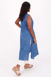 Blue Jahota Hand Block Cotton Kurta 