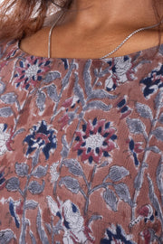 Millennium Blue Handcrafted Chiffon Crop Top 10071235