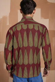 Maroon Bagh Printed Full Sleeve Men's Cotton Shirt 10075448