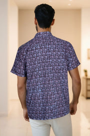 Black Bagh Printed Half Sleeve Men's Cotton Shirt 10075453