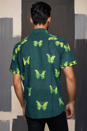 Indigo Handblock Print Pre-Washed Pure Cotton Shirt 10075460