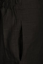 Black Solid Style Cotton Pant 10062713 