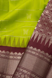 Green Gadwal Kuttu Silk Saree 10075408