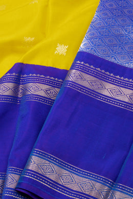 Yellow Gadwal Silk Saree 10075409