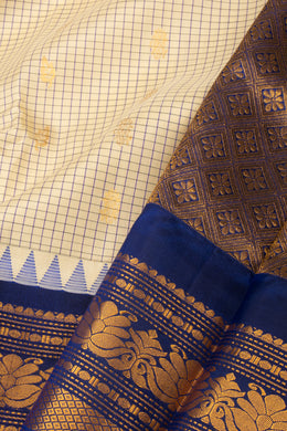 Cream Gadwal Kuttu Silk Saree 10075410