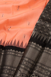 Orange Gadwal Kuttu Silk Saree 10075418