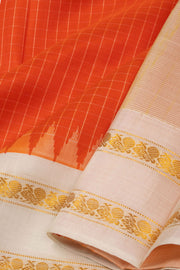 Orange Gadwal Kuttu Silk Saree 10075423