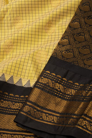 Yellow Gadwal Kuttu Silk Saree 10075426