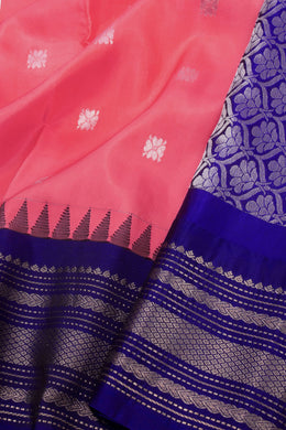 Pink Gadwal Kuttu Silk Saree 10075438