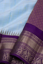 Blue Gadwal Kuttu Silk Saree 10075440