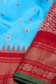 Blue Gadwal Kuttu Silk Saree 10075443