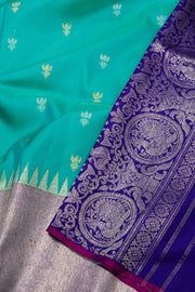 Green Gadwal Kuttu Silk Saree 10075446