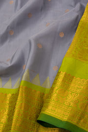 Grey Gadwal Kuttu Silk Saree 10076201