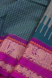 Green Kanchi Cotton Saree 10069240 - Avishya