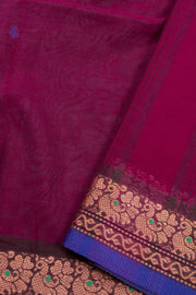 Maroon Handloom Kanchi Cotton Saree