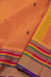 Orange Handloom Kanchi Cotton Saree 10071829