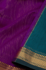 Purple Maheshwari Silk Cotton Saree 10075232