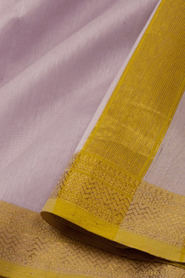 Silver Maheshwari Silk Cotton Saree 10075235