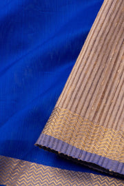 Blue Maheshwari Silk Cotton Saree 10075236