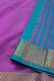 Lavender Maheshwari Silk Cotton Saree 10075246