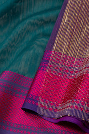 Blue Maheshwari Silk Cotton Saree 10075247