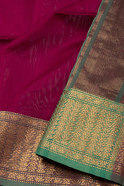 Magenta Maheshwari Silk Cotton Saree 10075251