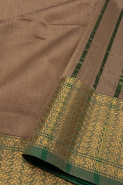 Brown Maheshwari Silk Cotton Saree 10075254