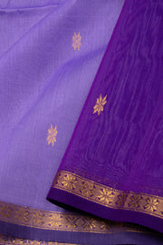 Lavender Maheshwari Silk Cotton Saree 10075255