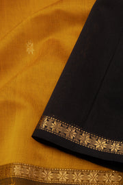 Yellow Maheshwari Silk Cotton Saree 10075263