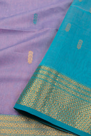 Lavender Maheshwari Silk Cotton Saree 10075270