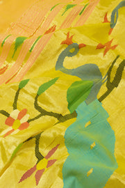 Daisy Yellow Handloom Paithani Cotton Saree 10064577