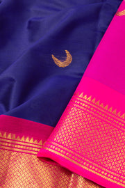 Blue Handloom Chandrakon Paithani Silk Saree 10073629