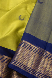 Green Handloom Chandrakon Paithani Silk Saree 10073634