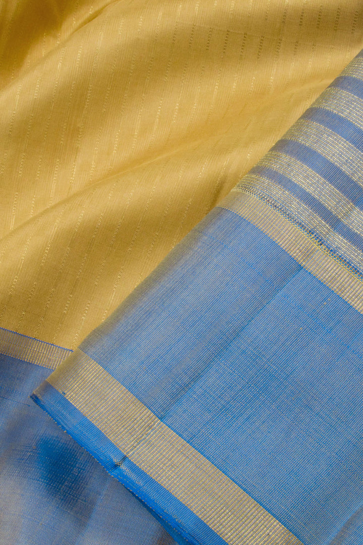 Harvest Gold Yellow Pure Zari Kanjivaram Silk Saree 10062332