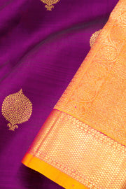 Jamun Purple Handloom Pure Zari Kanjivaram Saree 10062335