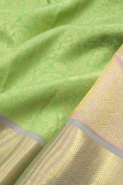 Mint Green Pure Zari Kanjivaram Silk Saree 10062344