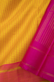 Turmeric Yellow Pure Zari Kanjivaram Silk Saree 10063320