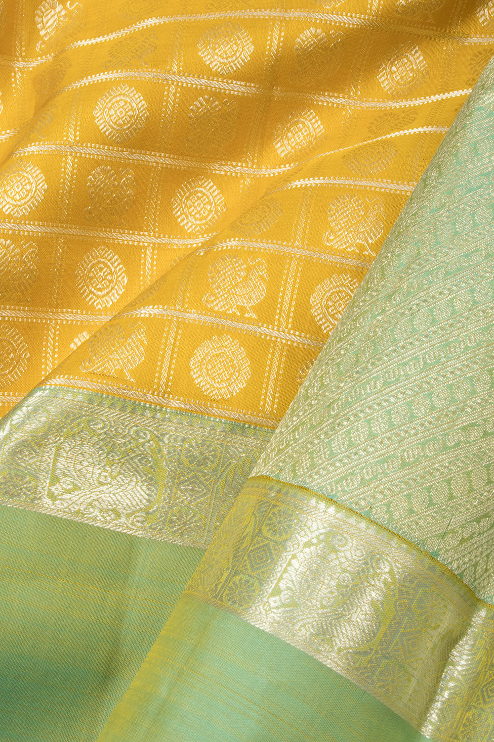 Yellow Kanjivaram Silk Saree - Avishya