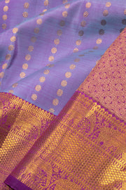 Lavender Handloom Bridal Kanjivaram Silk Saree 10069167