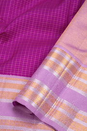 Purple Handloom Bridal Korvai Kanjivaram Silk Saree 10069178 - Avishya