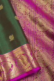 Green Handloom Bridal Kanjivaram Silk Saree 10069179