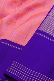 Peach Handloom Korvai Kanjivaram Silk Saree 10069186 - Avishya