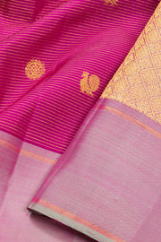 Pink Handloom Vaira Oosi Kanjivaram Silk Saree