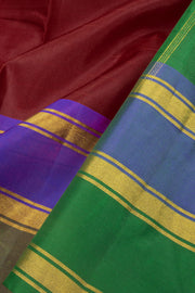 Maroon Light Weight Kanjivaram Soft Silk Saree 10071934