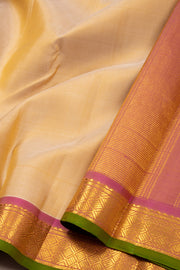 Beige Handloom Kanchipuram Pure Silk 10072804